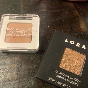 Natasha Denona Eye Sculpt Palette mini and Lorac quartz eyeshadow sample